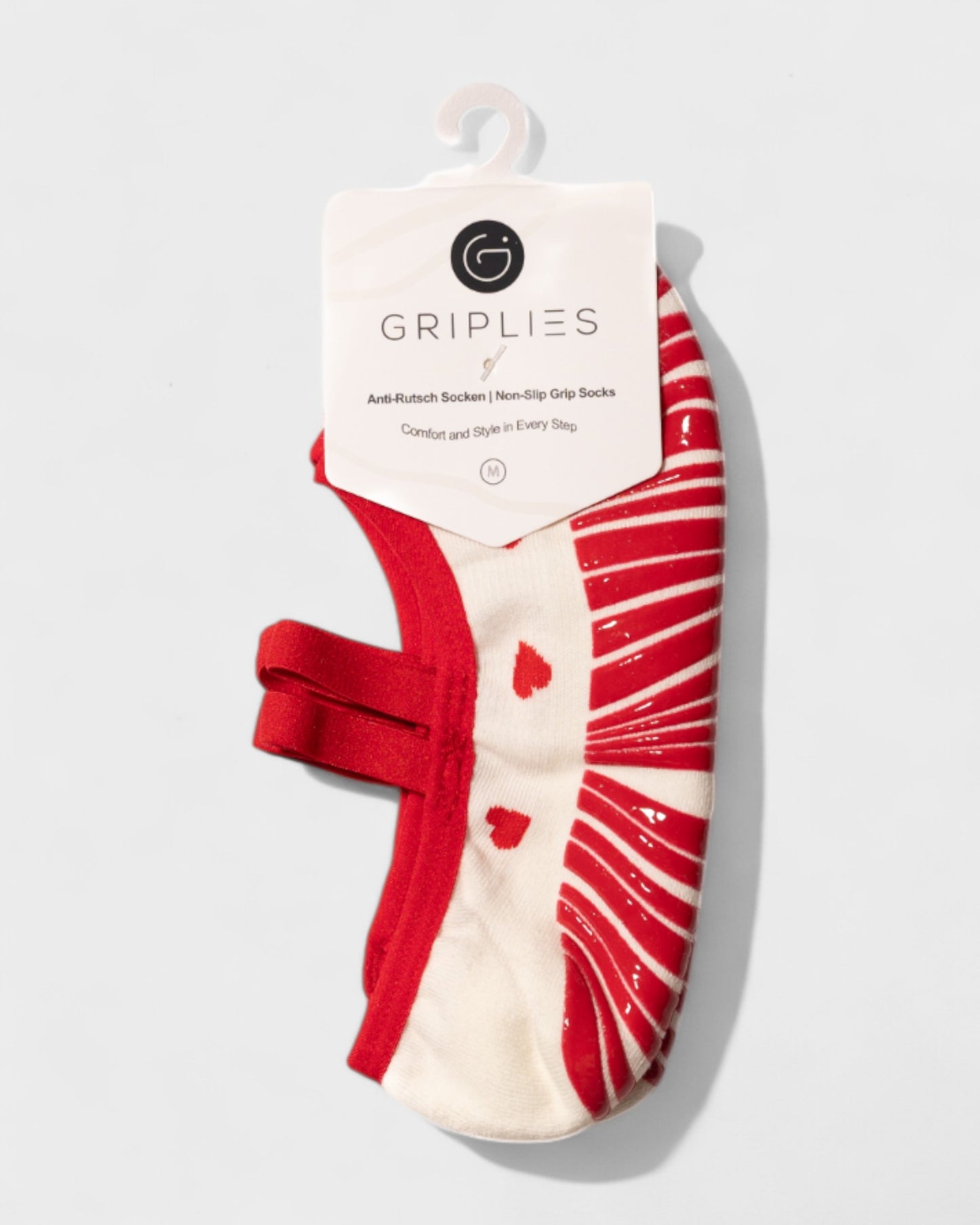 Red Hearts - Ballerina Pilates Grip Socks