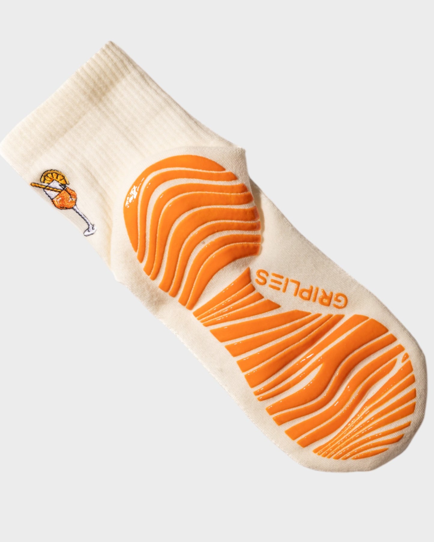 Aperol Sunset Sips - Mid-Crew Pilates Grip Socken