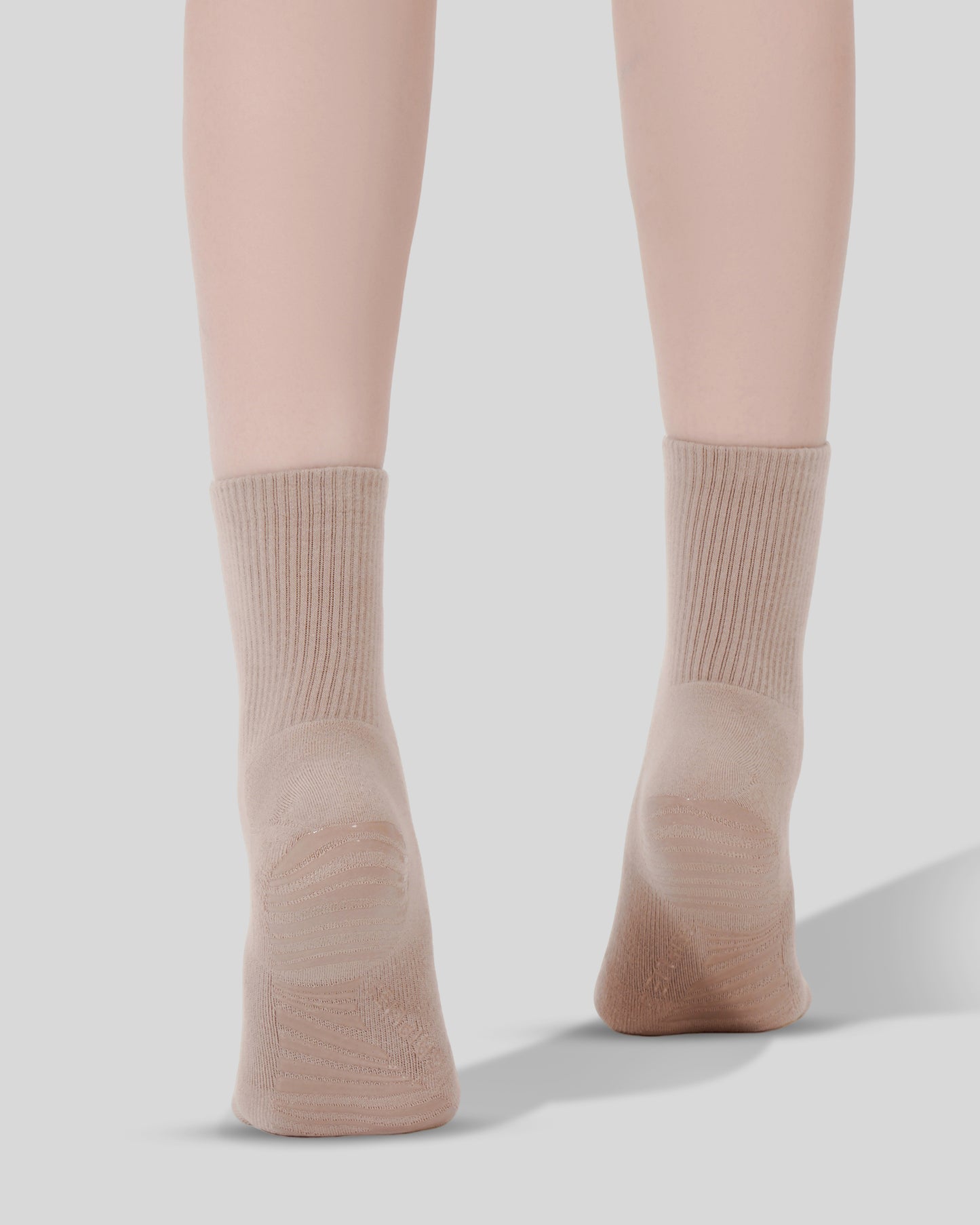 Inhale Exhale - Oatmilk - Crew Grip Socks | The Everyday Collection