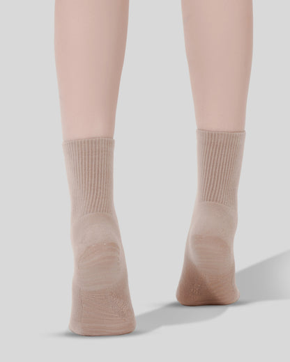 Inhale Exhale - Oatmilk - Crew Grip Socks | The Everyday Collection