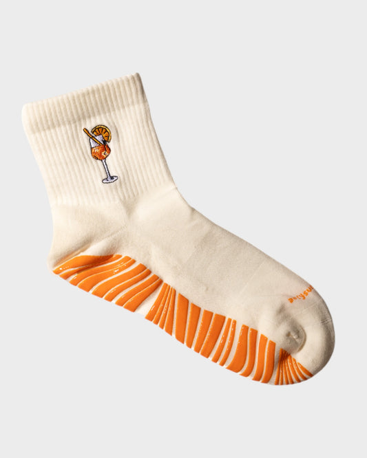Aperol Sunset Sips - Mid-Crew Pilates Grip Socken