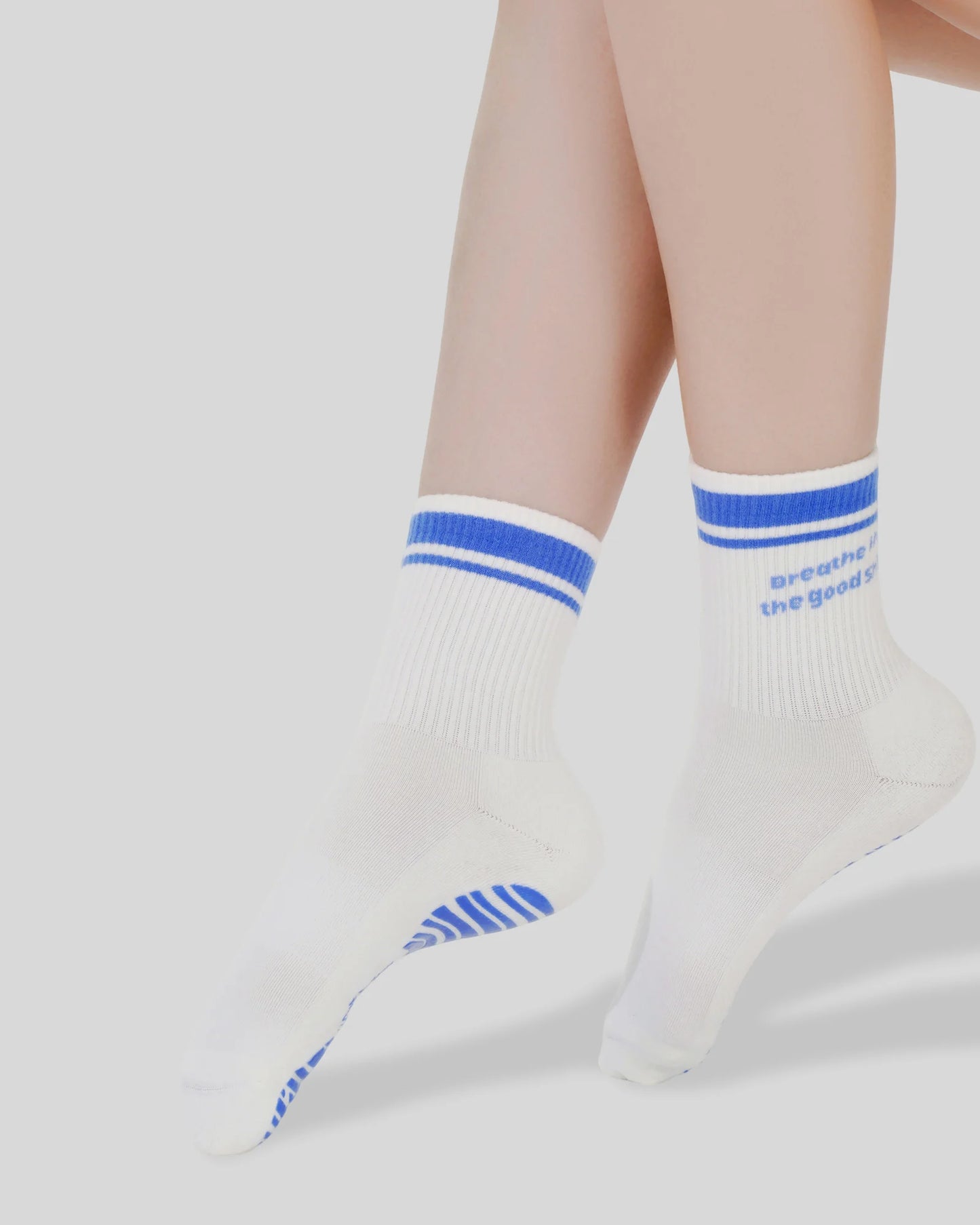 Breathe In the Good Shit, Breathe Out the Bullshit - Crew Grip Socks | The Everyday Collection