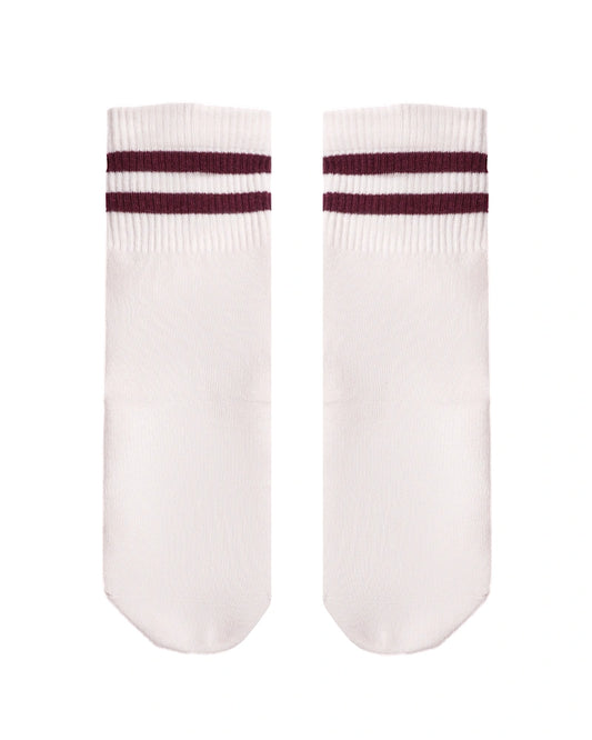 Pilates Socken – Sweetheart Cherry Stripes Crew | Valentins Edition 2026